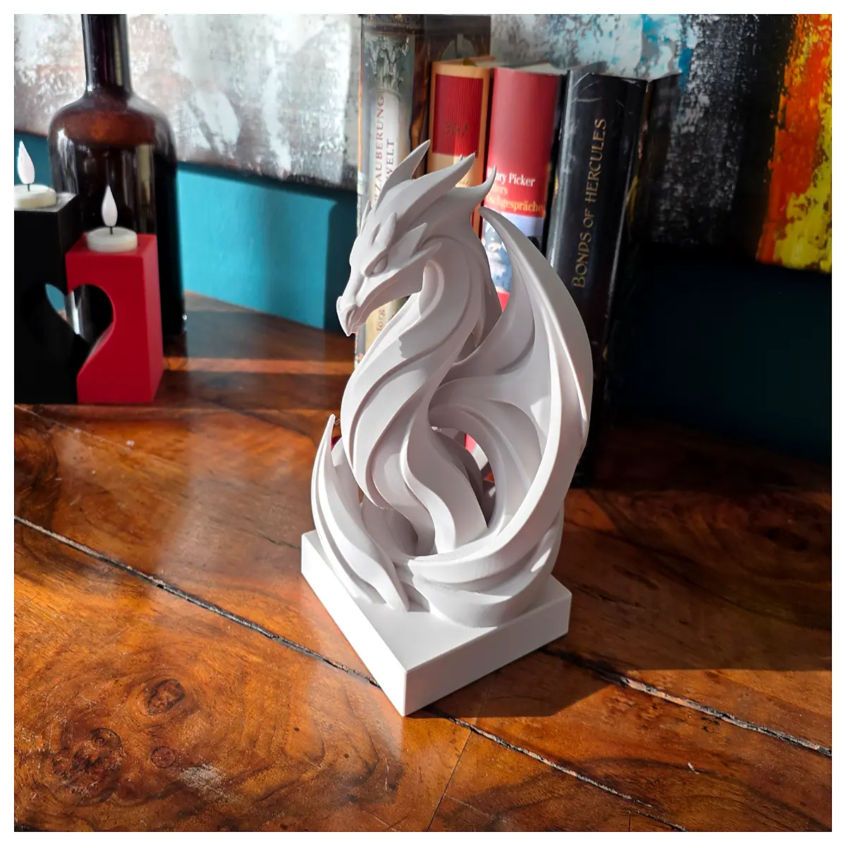 Spiraling Dragon Sculpture Dragon Figurine Decor Art Dragon Culture Collection Gift Wall Decoration