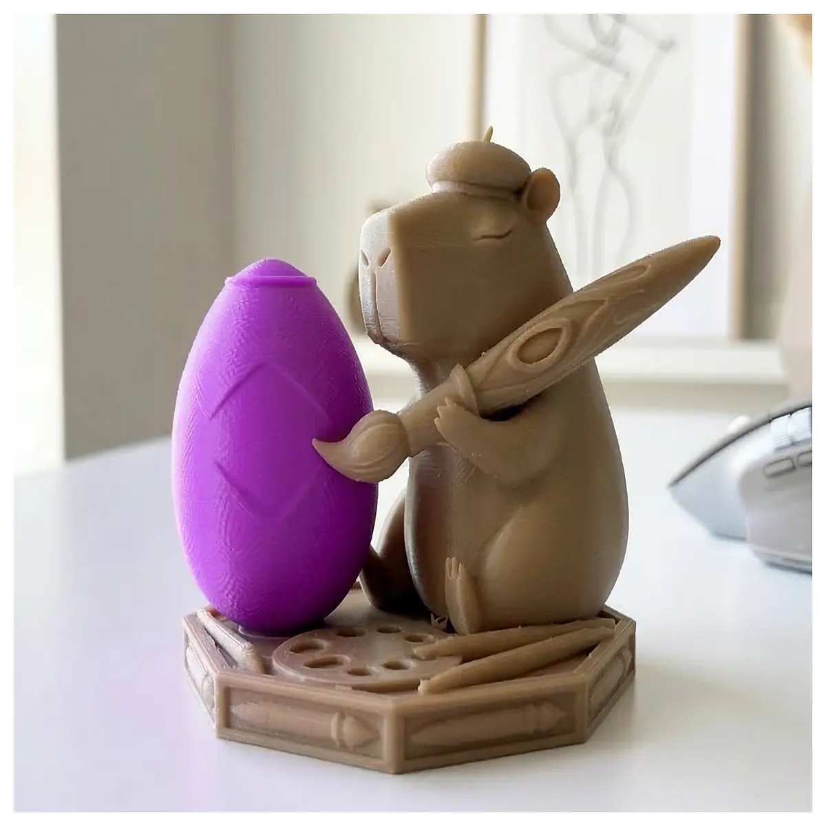 Easter Capybara Decoration Egg Display Figurine Rabbit Decor Easter Gift Capybara Easter Decoration Egg Arrangement