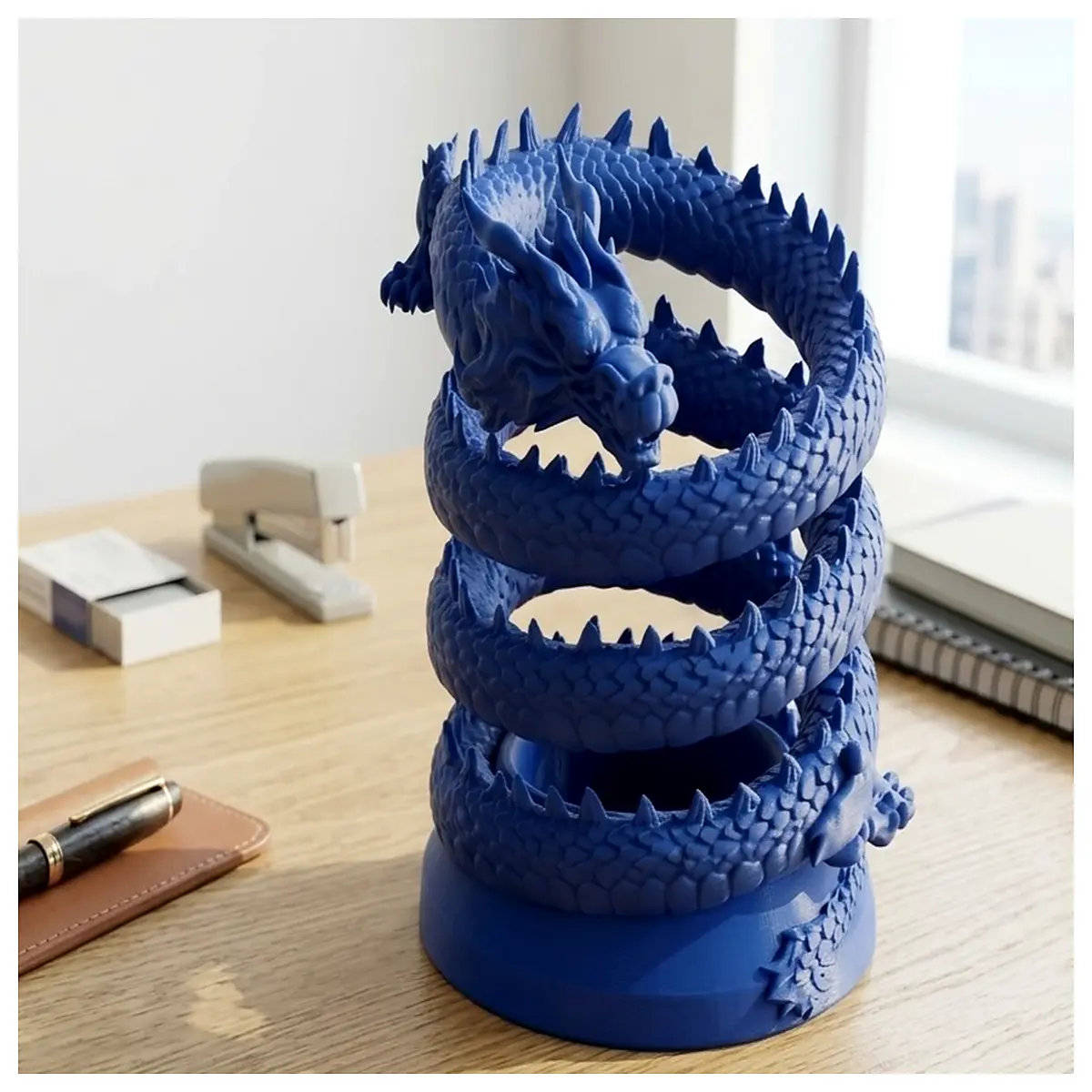 dragon pen holder desk organizer chinese style office supplies cute animal stationery storage box for pens pencils