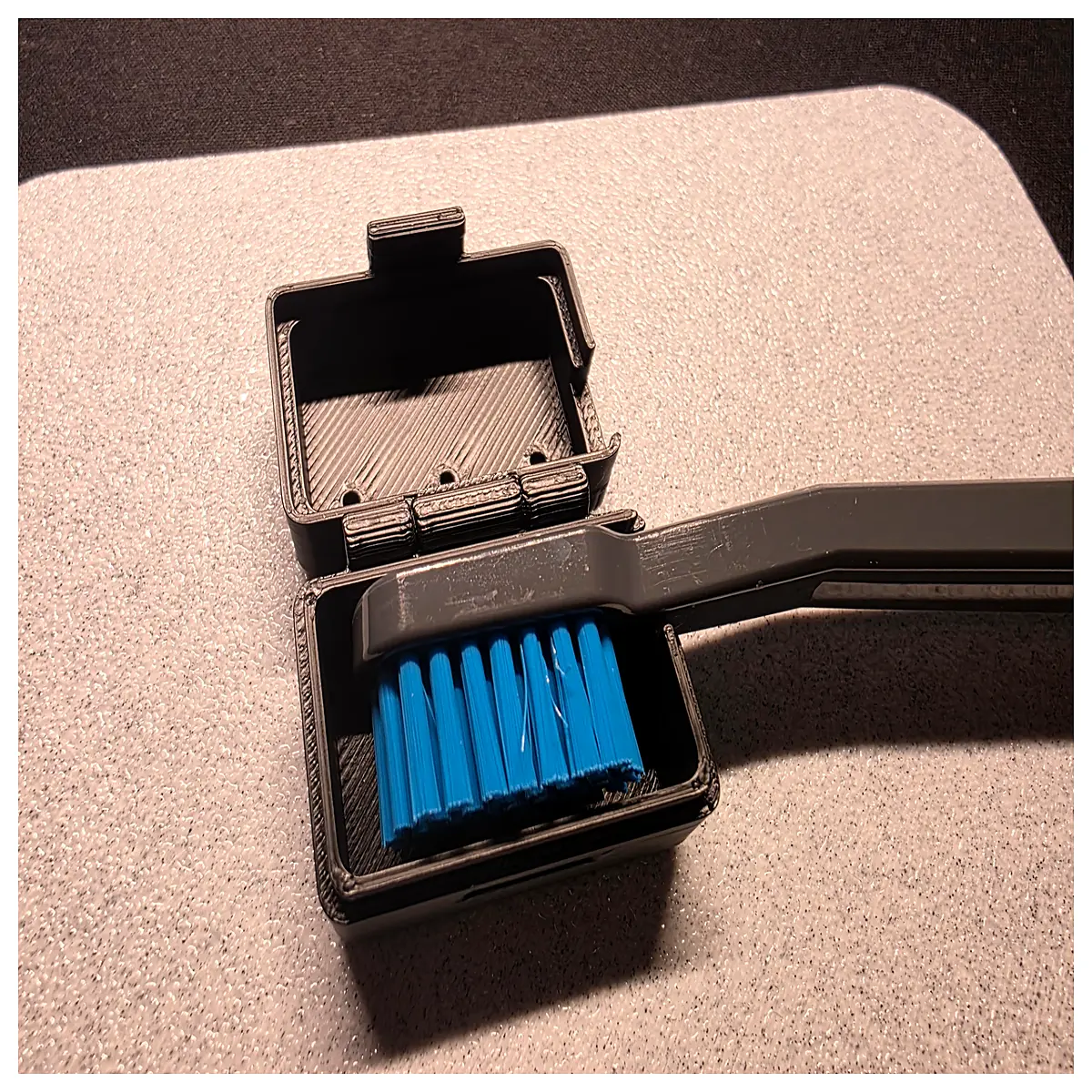 Toothbrush Box with Integrated Print Hinge Storage Box Toothpaste Holder Seal Container Dental Hygiene Accessory