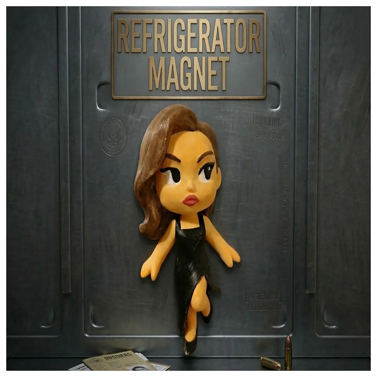 spy fridge magnets secret agent comic book style cool kitchen decor gifts for men