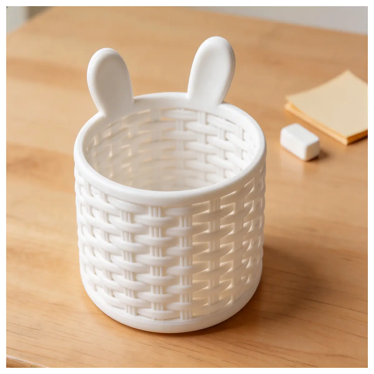 Rabbit Ear Woven Storage Basket Creative Storage Box Woven Basket Home Organization Decorative Storage Toy Organizer