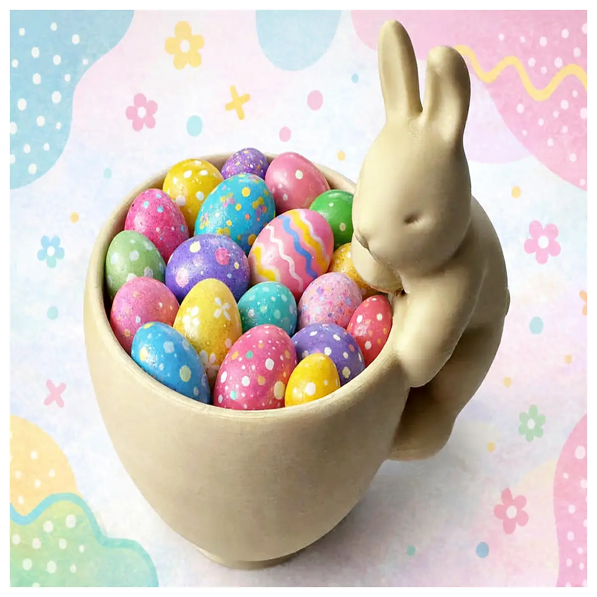 cute bunny rabbit candy bowl for kids pastel ceramic treat dish sweet storage jar with lid party favor container