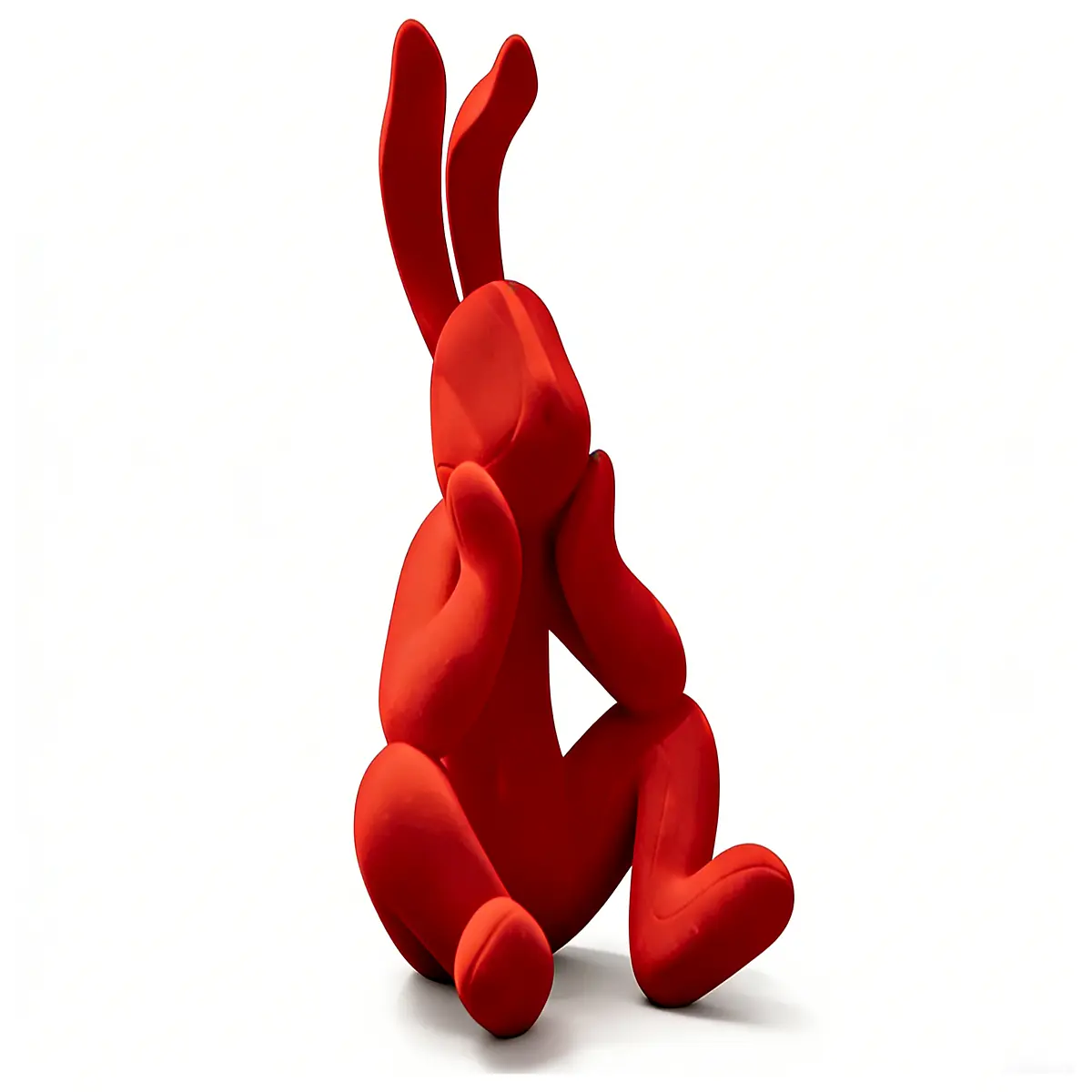 Contemplative Rabbit Art Decor Still Life Sculpture Desktop Ornament Creative Gift Rabbit Figurine Art Display