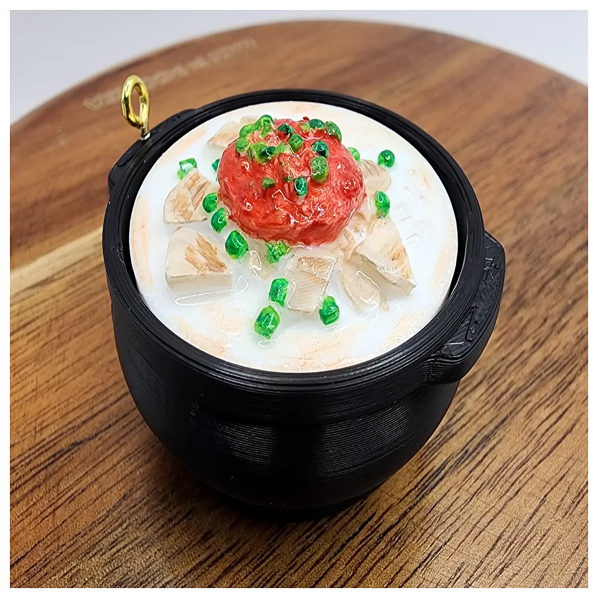 Busan Pork Bone Soup Keychain Souvenir Travel Gift Korean Specialty Pork Bone Soup Lover Keychain Charm
