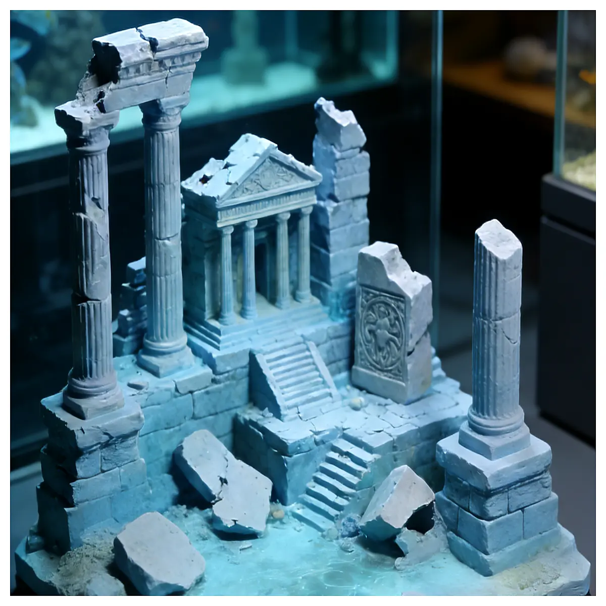 Ruins Aquarium Decoration Sunken Ship Theme Coral Reef Marine Life Aquarium Landscape Underwater World Fish Tank Accessories