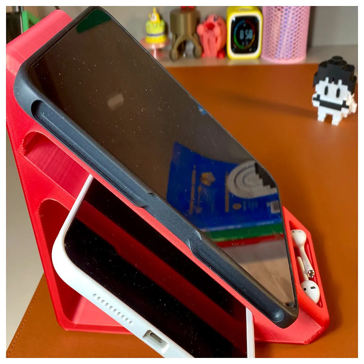 Phone Tablet Holder Magnetic Stand Multi Function Mount Desktop Organizer Drawer Fixer 3 Brothers Magnetic