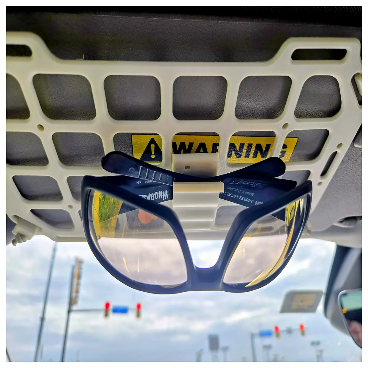 Molle Sunshade Visor Mount Car Headrest Eyeglass Holder Driving Sunglasses Support Anti Glare Vehicle Accessory