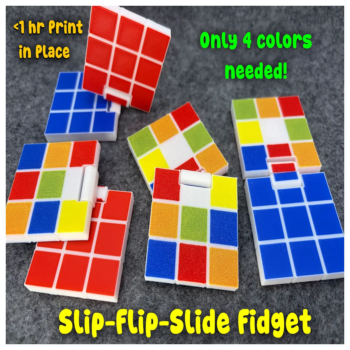 Flip Puzzle Toy Rotation Stress Relief 4 s Brain Teaser Challenge Game
