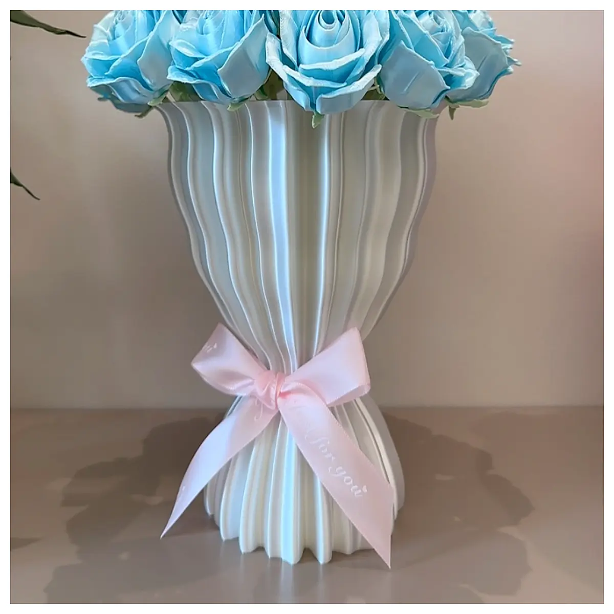 Silk Bouquet Vase Decor Artificial Flower Vase Home Interior Decoration Wedding Bouquet Container Forever Flower Vase Creative Home Ornament