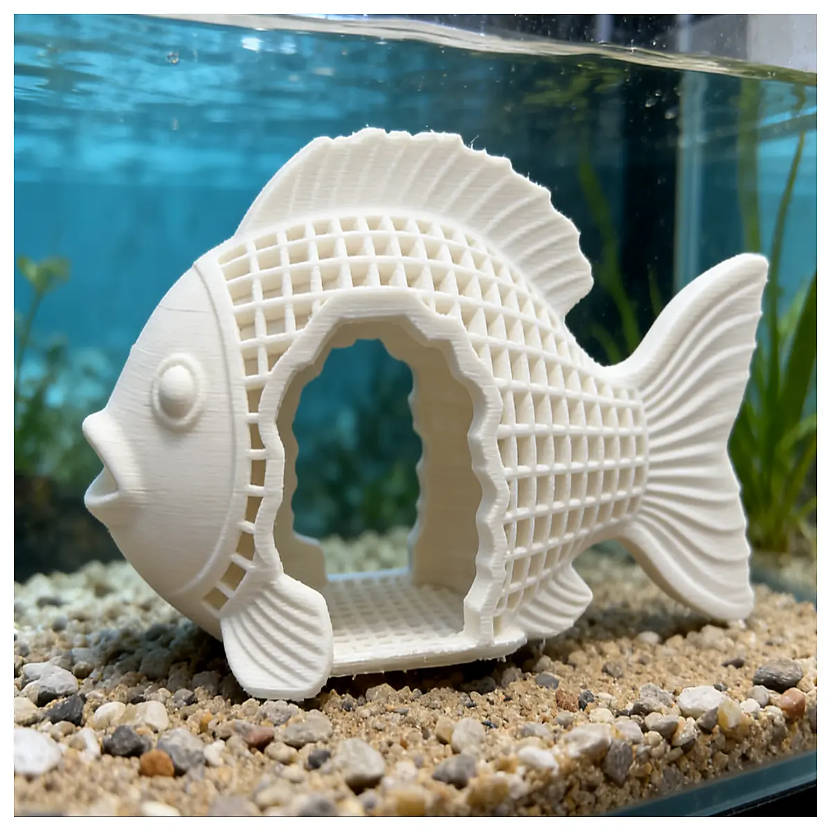 Large Cutout Fish House Small Fish Hideaway Aquarium Decoration Fish Tank Landscape Ornament Fish Decor Accessories Multi Fish Tank Decoration