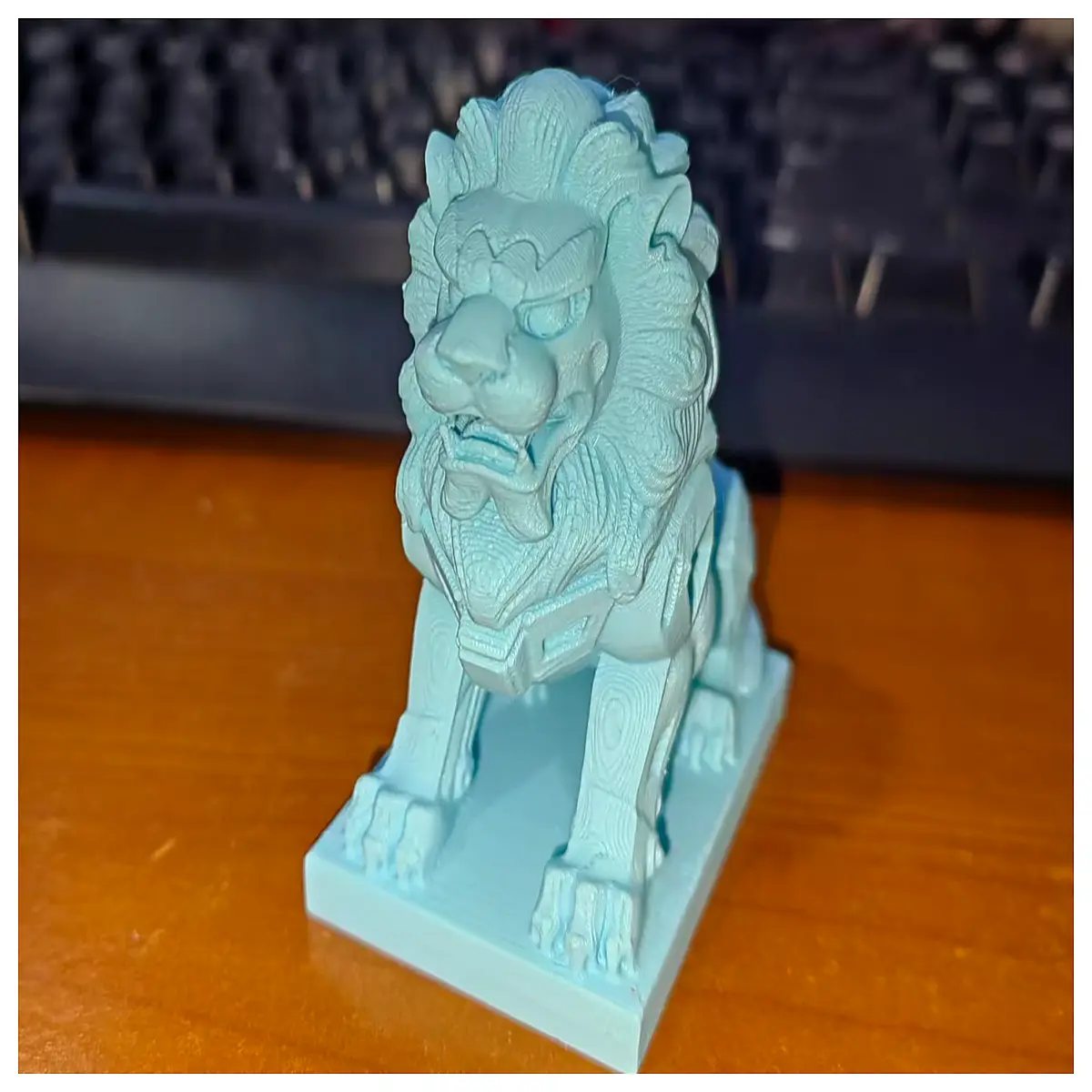 robotic lion statue mech animal decor sci fi mechanical cat figurine futuristic metal lion toy steampunk gear lion