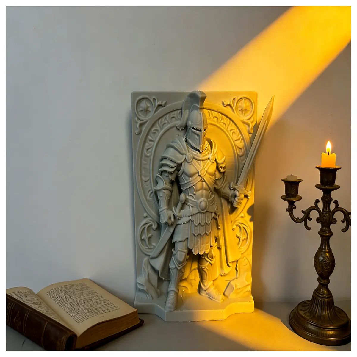 Roman Centurion Statue Figurine Home Decor Ancient Art Sculpture Decorative Relief Painting Art Collection