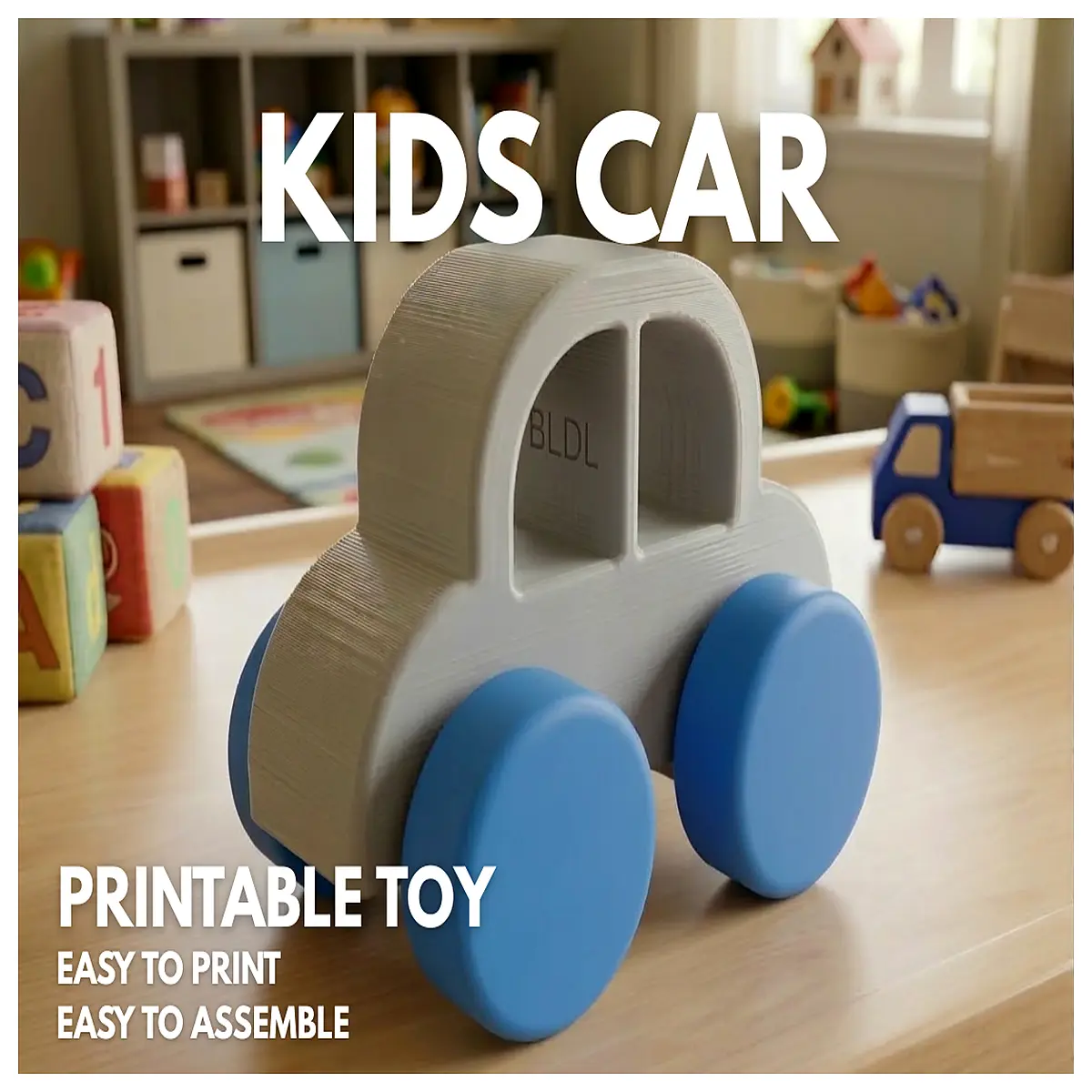 Kids Car Minimalist Design Easy Print Toy Car Suitable for Babies Family Activities Close Range