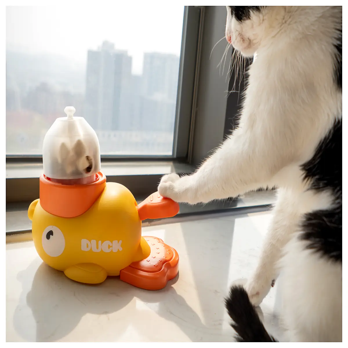 Duck Leak Bowl Cat Dog Toy Enrichment Training Improves Food Storage Pet Feeder Accessories Anti Slip Leak Prevention