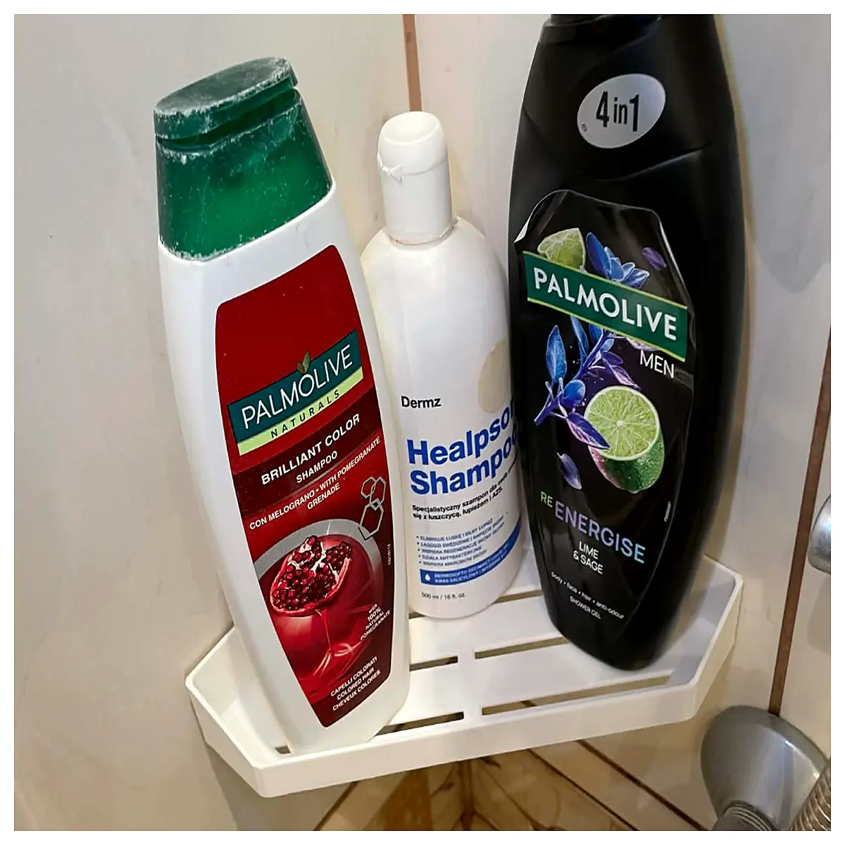 Shower Stall Accessories Bathroom Shelf Wall Mounted Shower Space Storage Shower Fixtures Bathroom Organization