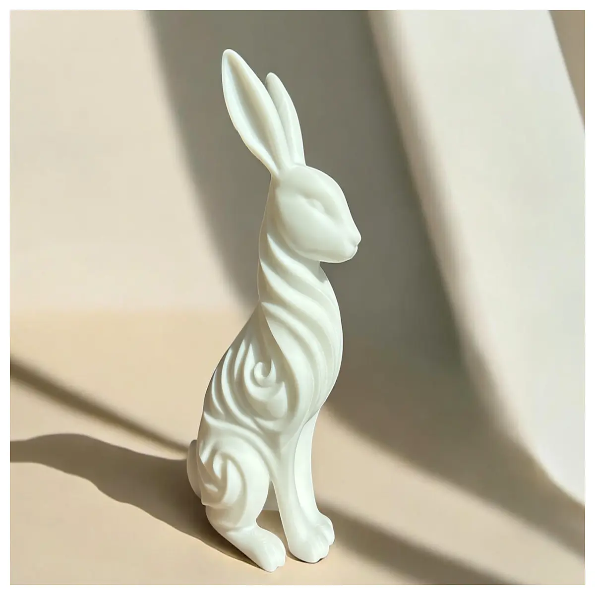 Elegant Resurrection Bunny Sculpture Easter Decoration Bunny Toy Festive Ornament Holiday Gift