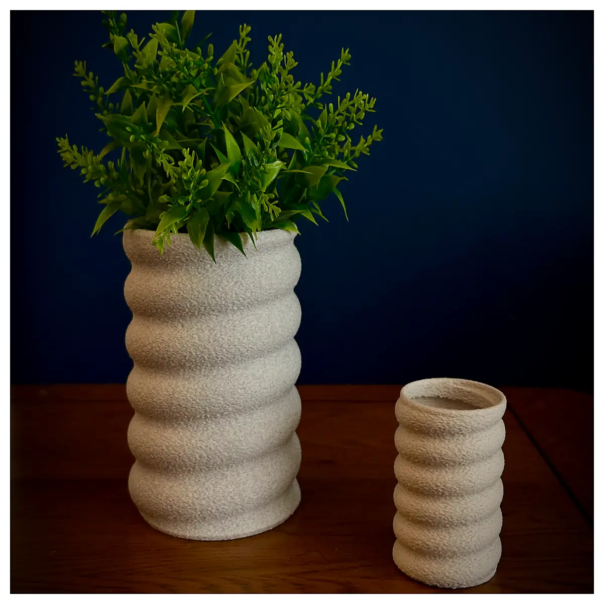 Minimalist Spiral Vase Fluffy Surface Creative Home Decor Simple Vase Flower Arrangement Modern Art Piece