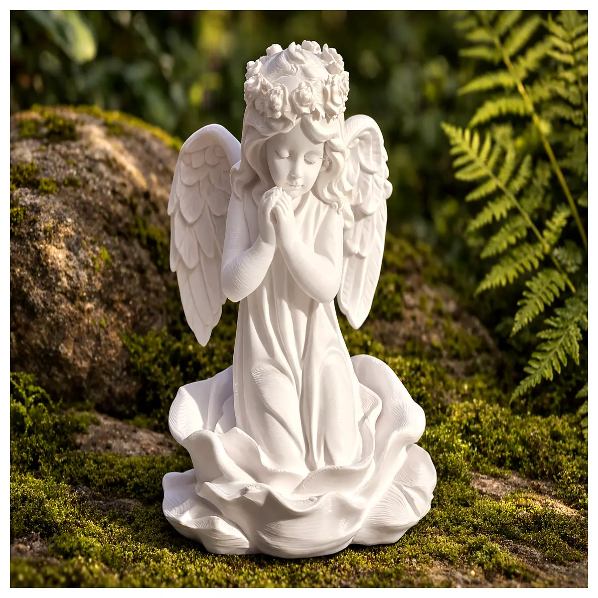 small angel figurine for prayer cute angel statue home decor miniature religious baby shower