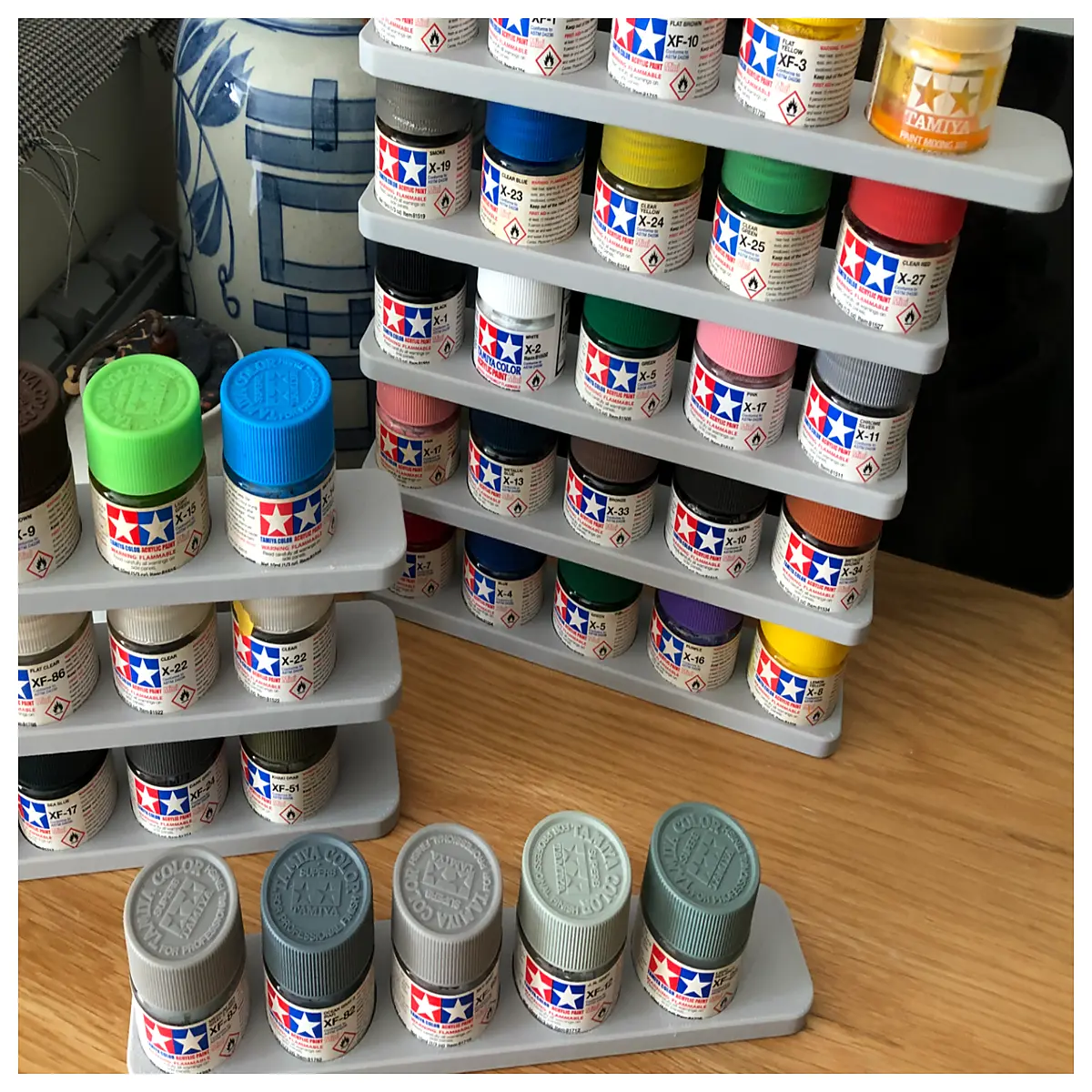 Paint Organizer Wall Paint Storage Rack Paint Palette Organizer Box Painting Tools Storage Multi Tier Shelves Space Saving