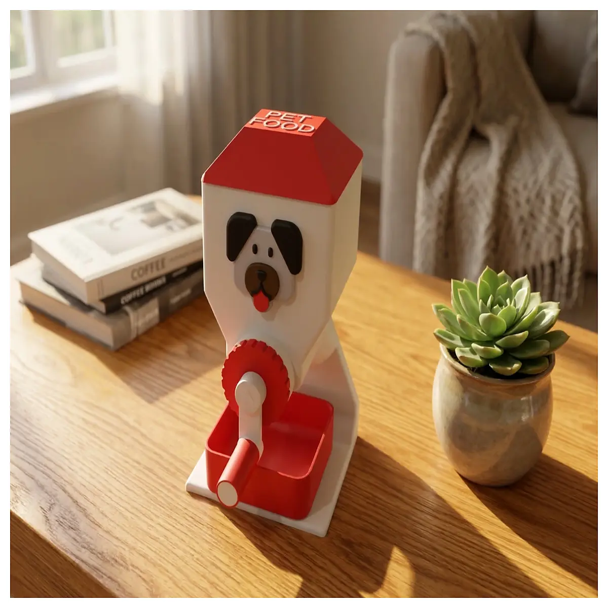 Pet Measuring Food Spinner 25g Rotation Automatic Feeder Cat Dog Food Bucket Time Dispenser