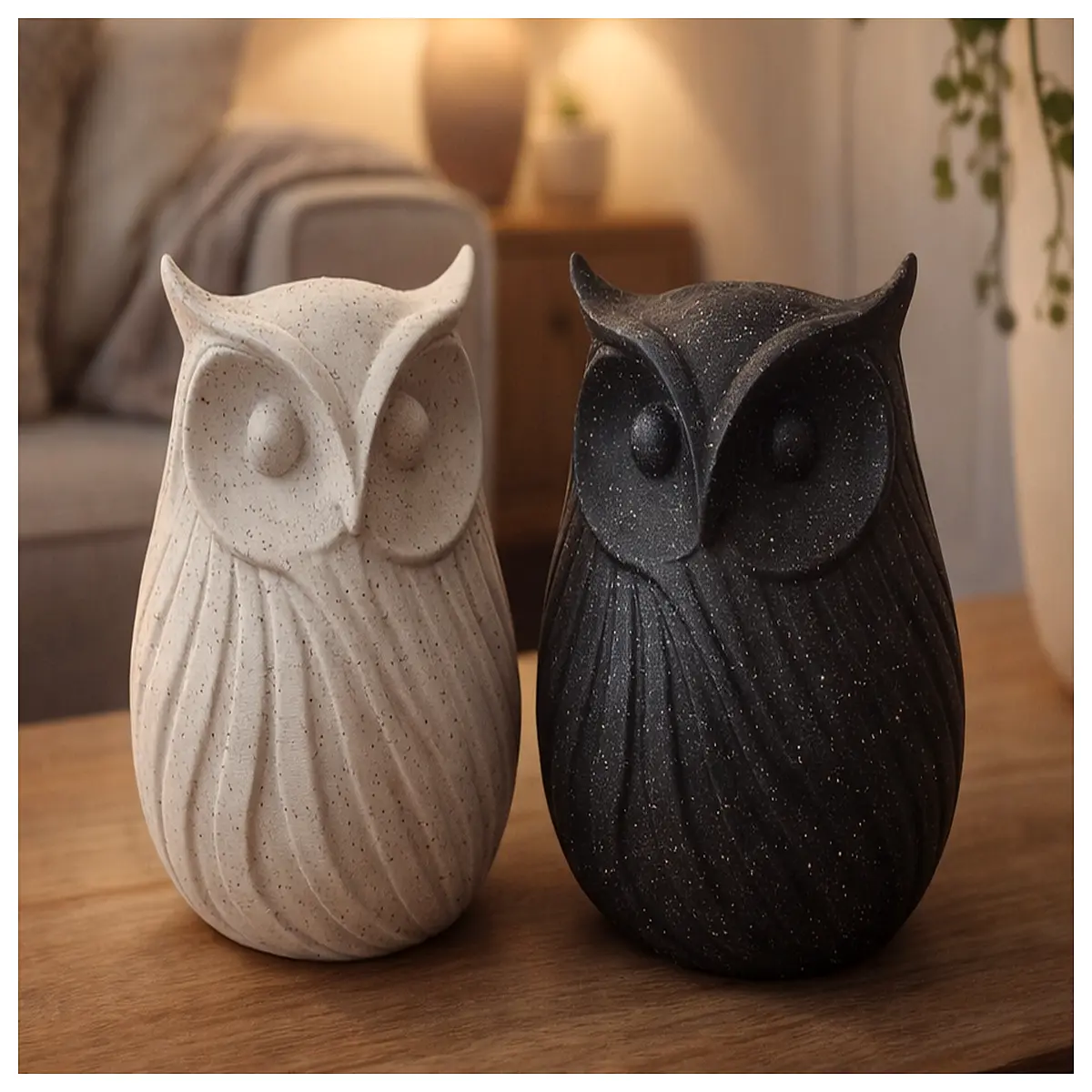 Modern Owl Model Bird Figurine Desk Decoration Gift Collectible Simulation Bird Creative Present Bird Lover Toy