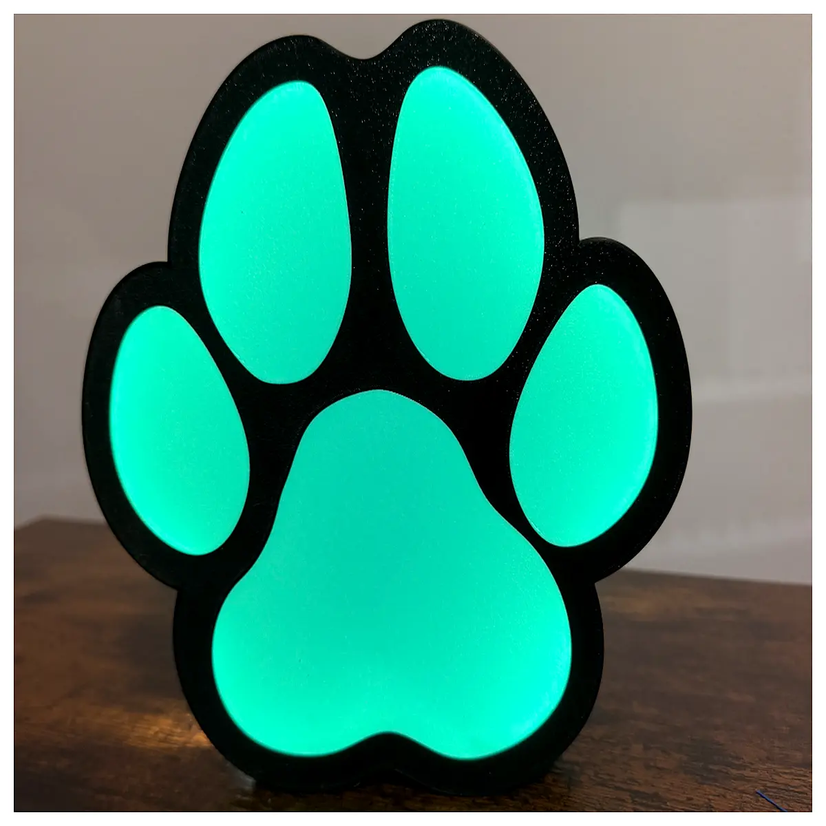 paw print neon sign wall art for nursery pet lover gift box bedroom decor