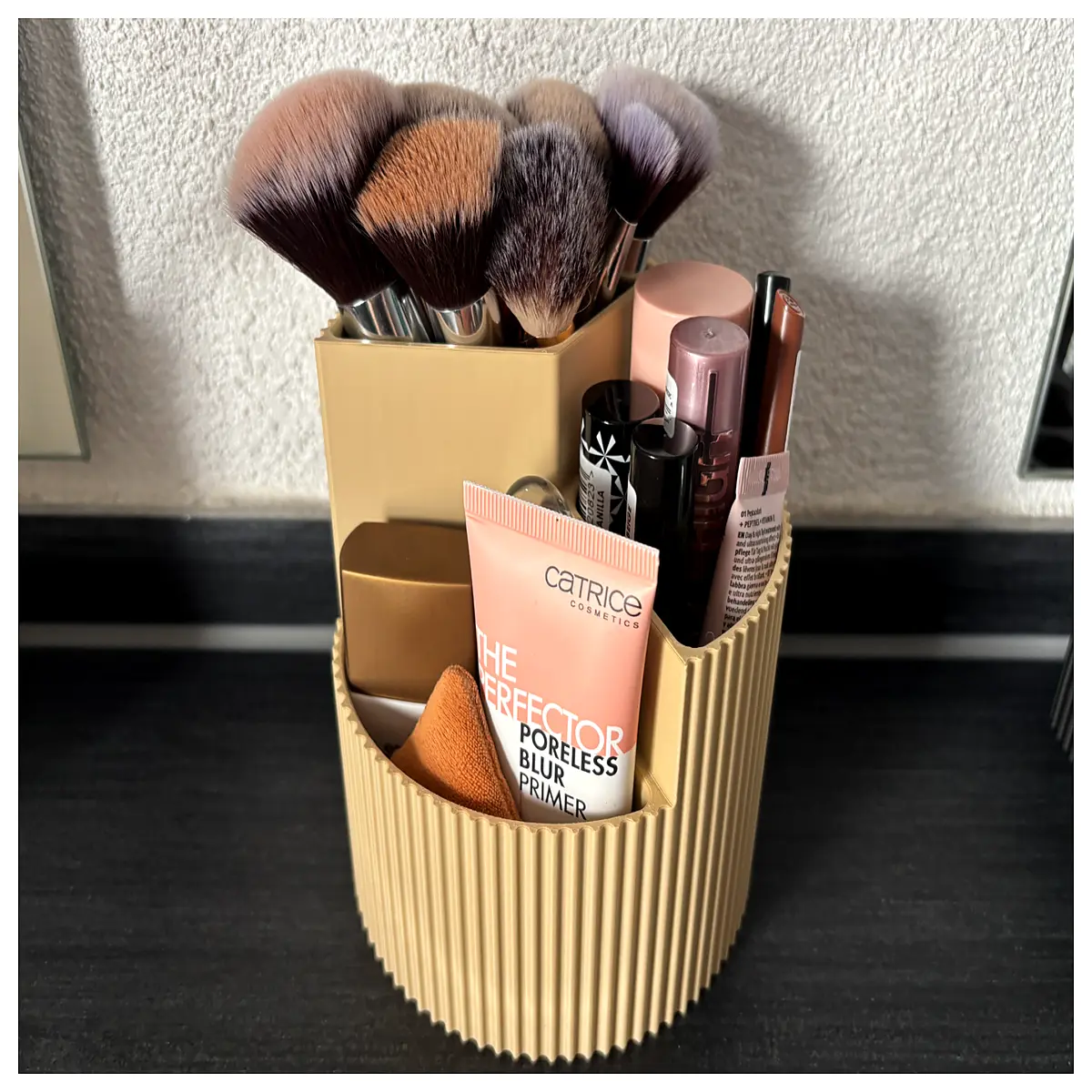 Round Bathroom Shelf 3 Tier Organizer Vanity Kitchen Storage Solutions Space Saver Shelf for Bathroom