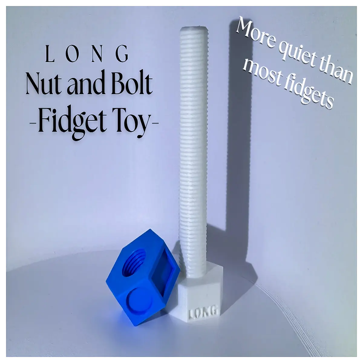 Long Nut Bolt Stress Relief Toy Pressure Release Toy Anxiety Relief Fidget Toy Desk Relaxation Stress Buster