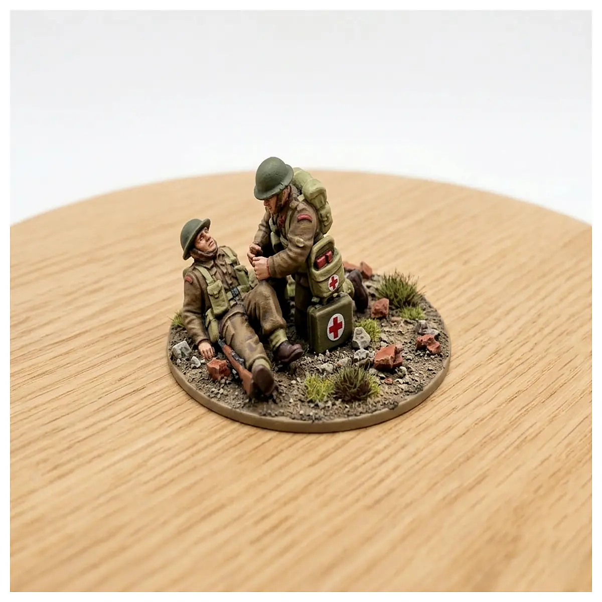 WWII Tabletop War Game Model Medic Soldier Tactical Toy Military Chess Set Desk Game Accessories Battle Model