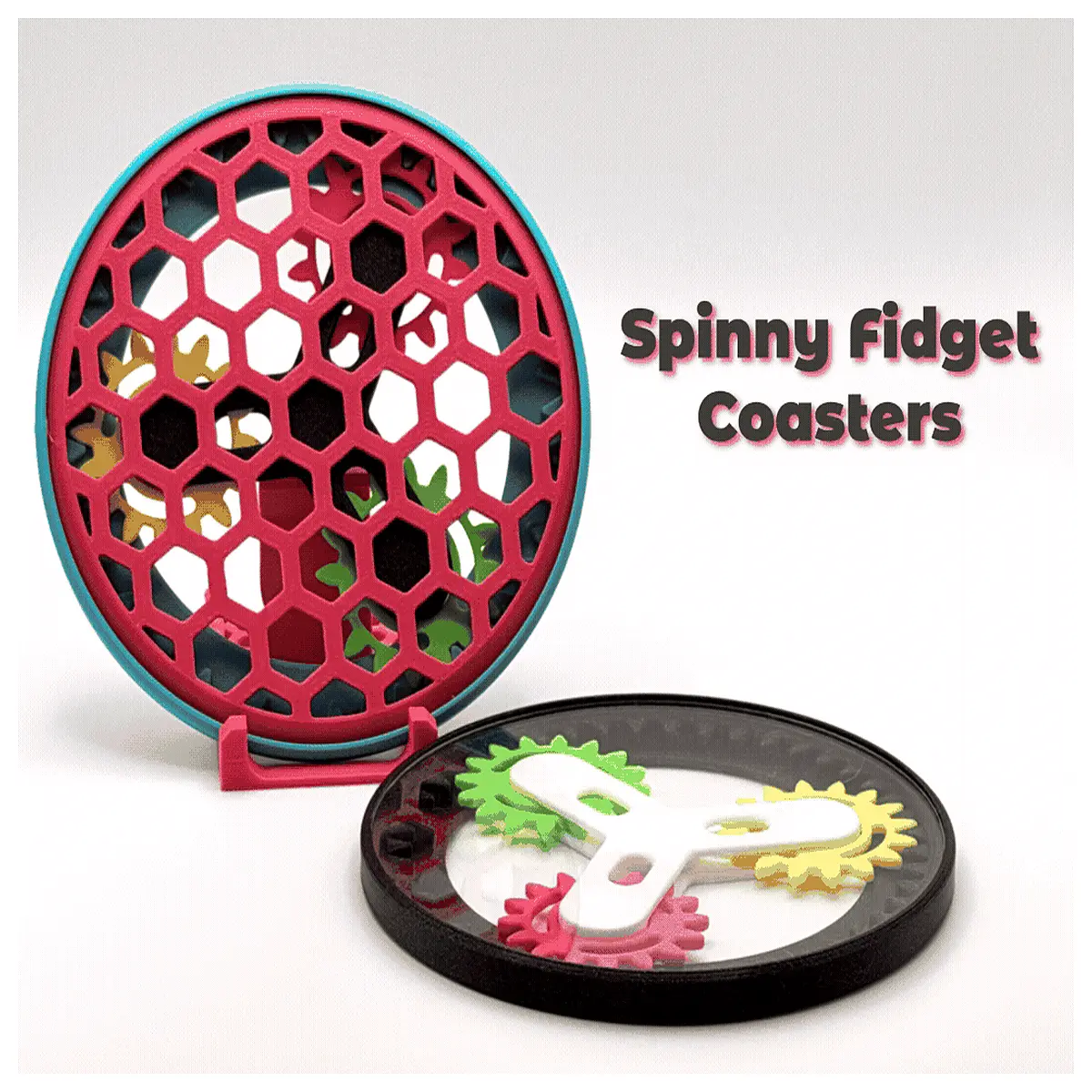 Rotating Gear Coasters Desk Stress Relief Toy Mechanical Parts Puzzle Games Creative Desktop Decoration
