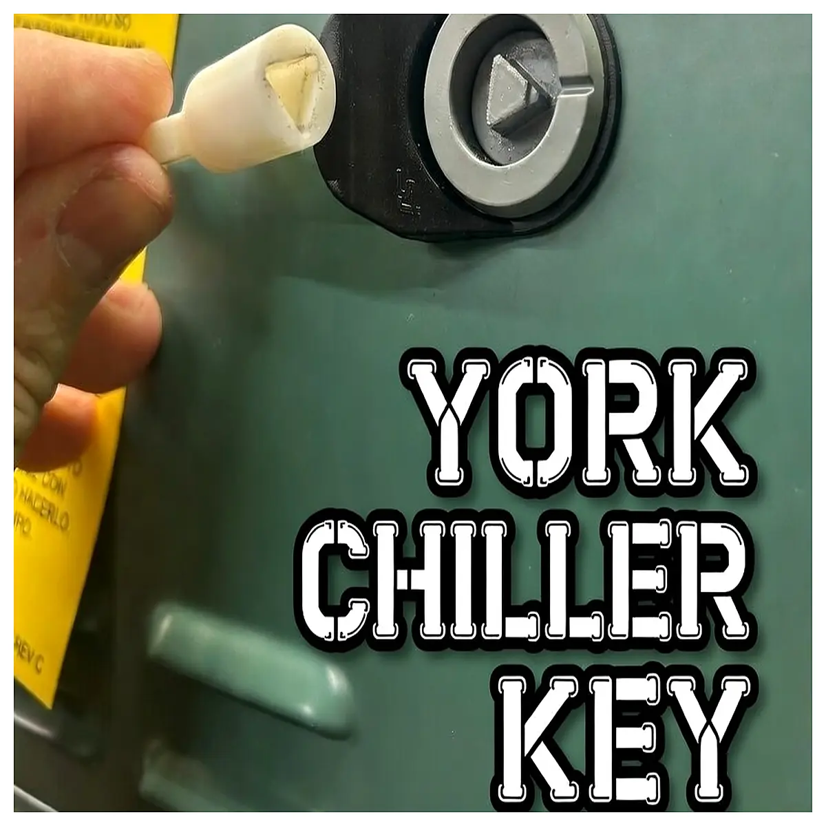 York Chilled Water Unit Keyring Triangular Keychain Mechanical Parts Accessories Emergency Tool Keychains