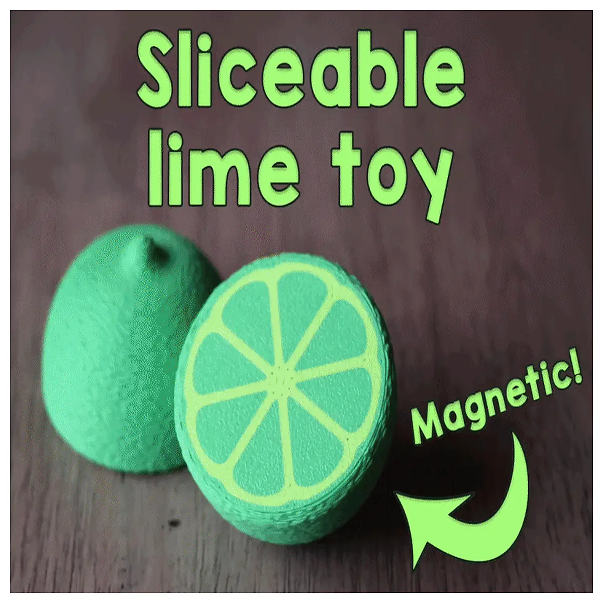 Sliceable Magnetic Lime Smoothies Flavoring Desserts Magnetic Jelly Fridge Decoration Fun Food