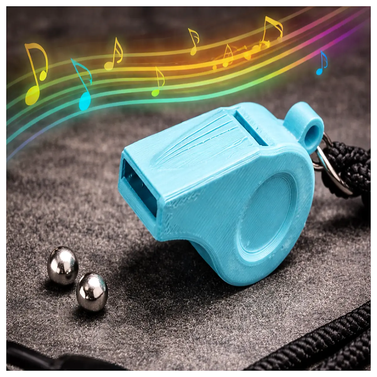 Subsonic Survival Whistle 3D Printed Emergency Signal Device Outdoor Survival Gear Signal