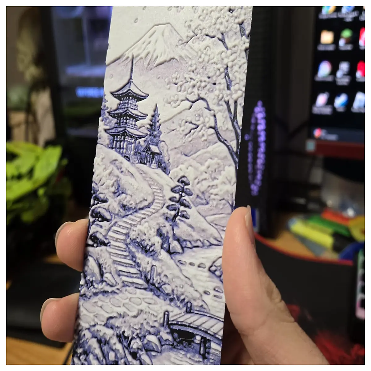 Eastern Relief Bookmark Art Bookmark Carved Bookmark Traditional Bookmark Collectible Decorative Gift Paper Bookmark Relief Book