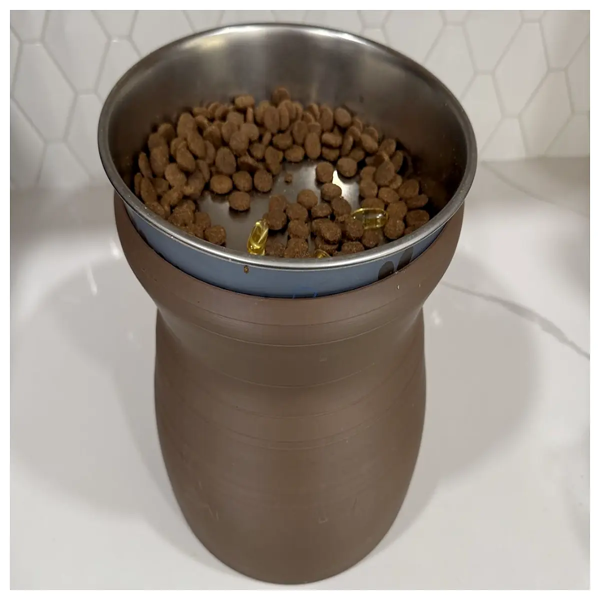 Dog Bowl Stand Elevated Feeding Station Kitchen Living Room Automatic Feeder Support Pet Supplies Enhance Your Space