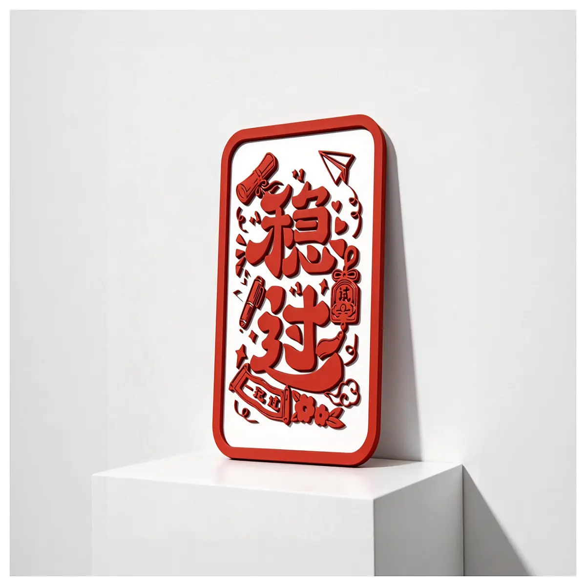 Steady Win Figurine Exam Success Decoration Mid Exam Passing Luck Charm Good Display Lucky Charm