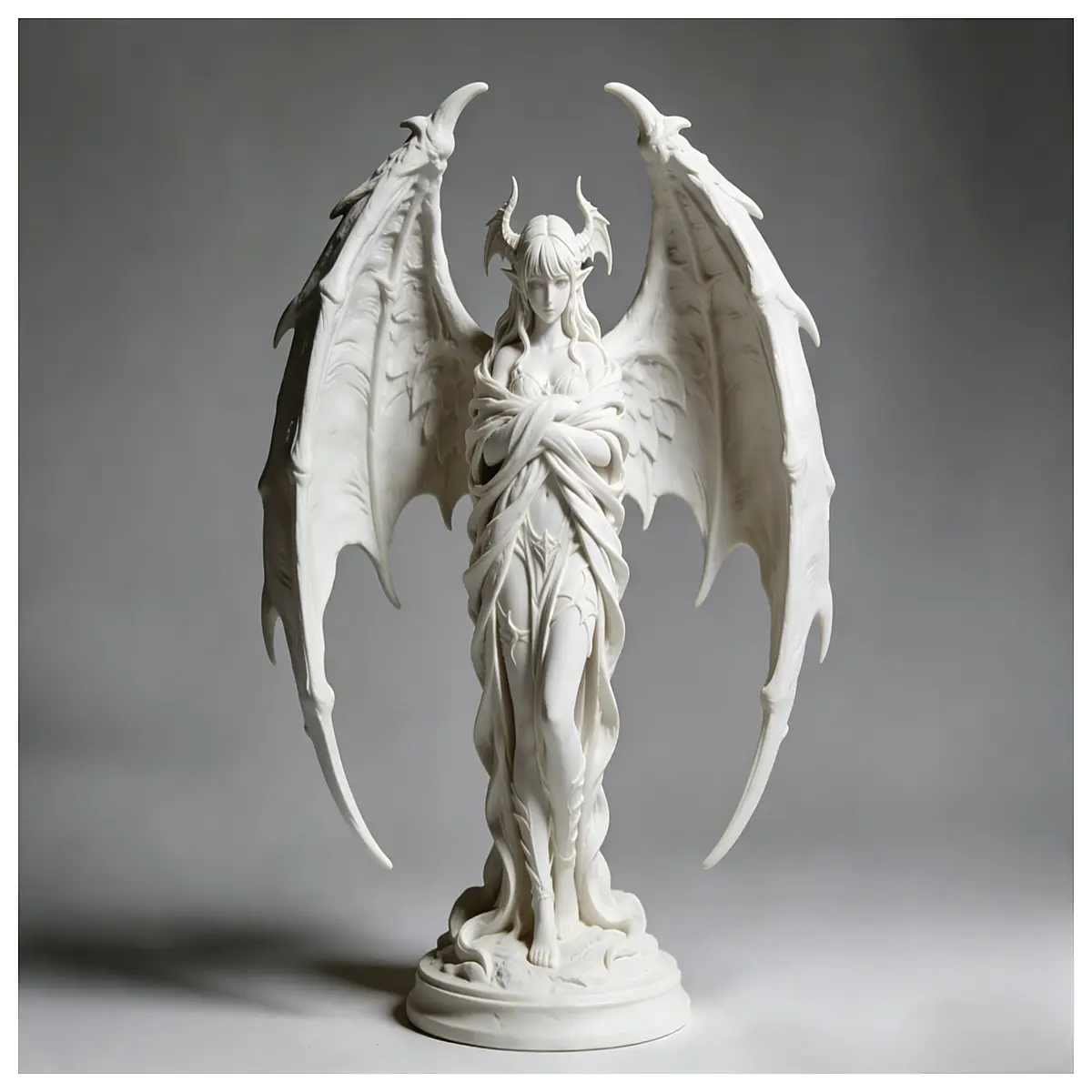 dark fantasy succubus figurine bound chains gothic anime collectible statue for shelf
