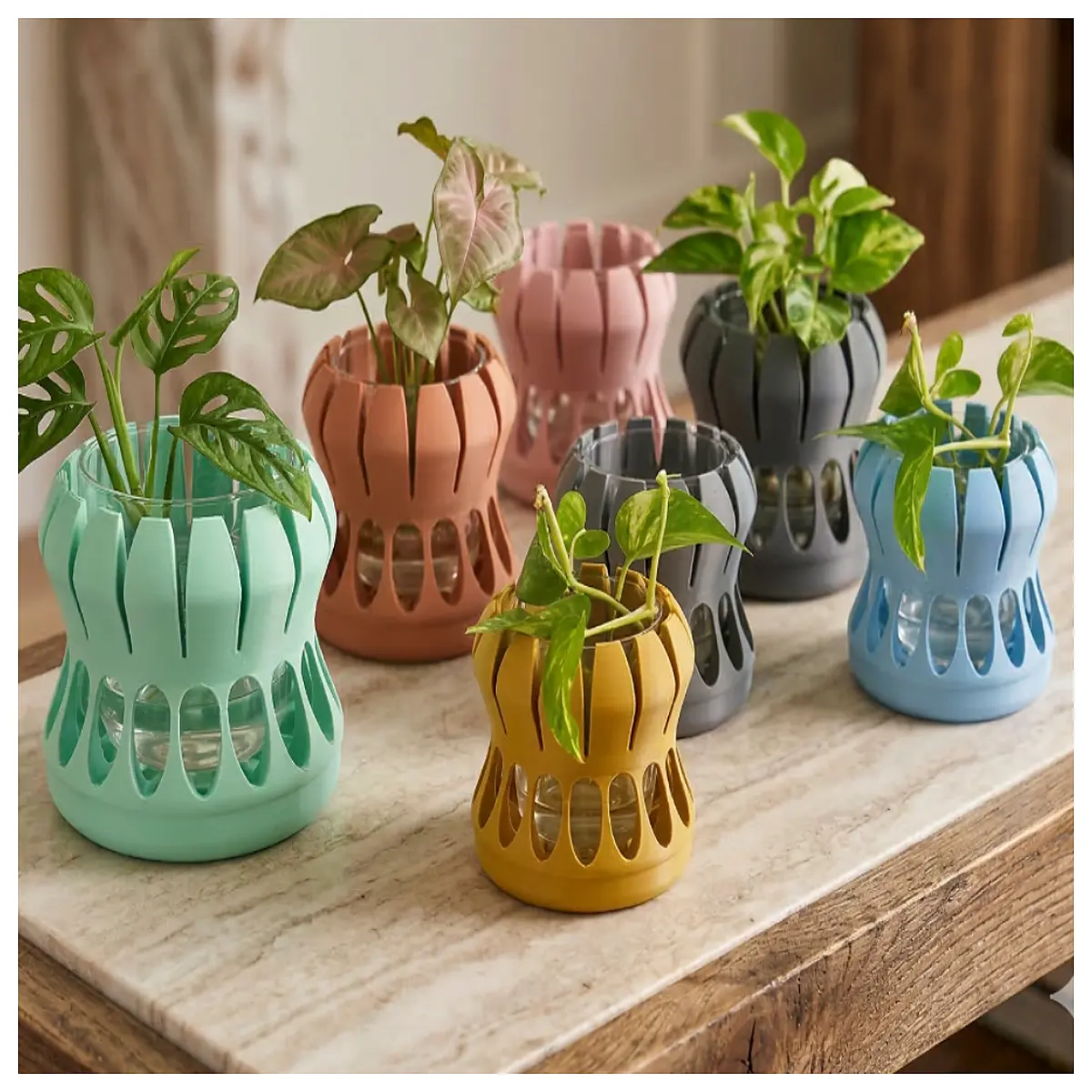 Recycled PET Bottle Flower Pots DIY Tutorial Creative Flower Pot Making Upcycle Bottles Floral Decoration Plant Containers
