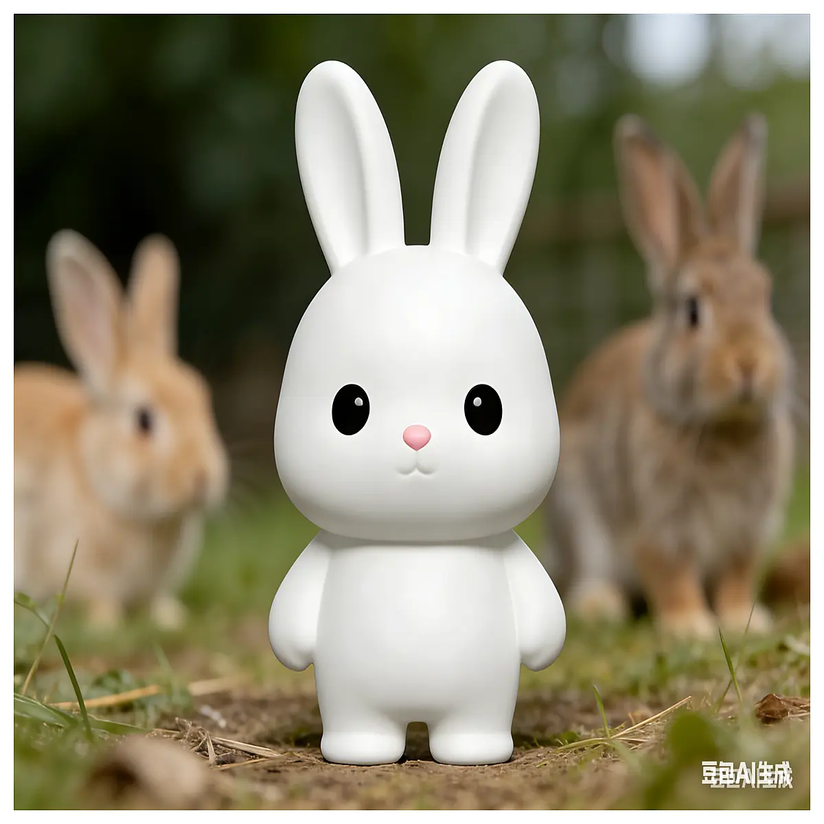 standing rabbit figurine ceramic home decor shelf ornament