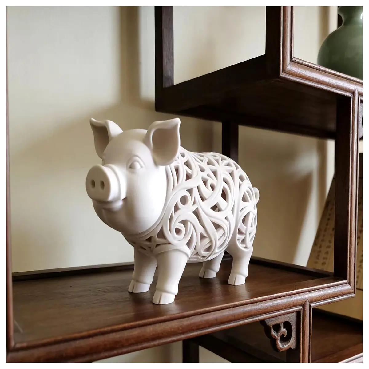 Zodiac Pig Lucky Ornament Festive Decor Animal Figurine Pig Year Gift Home Decoration Pet Toy