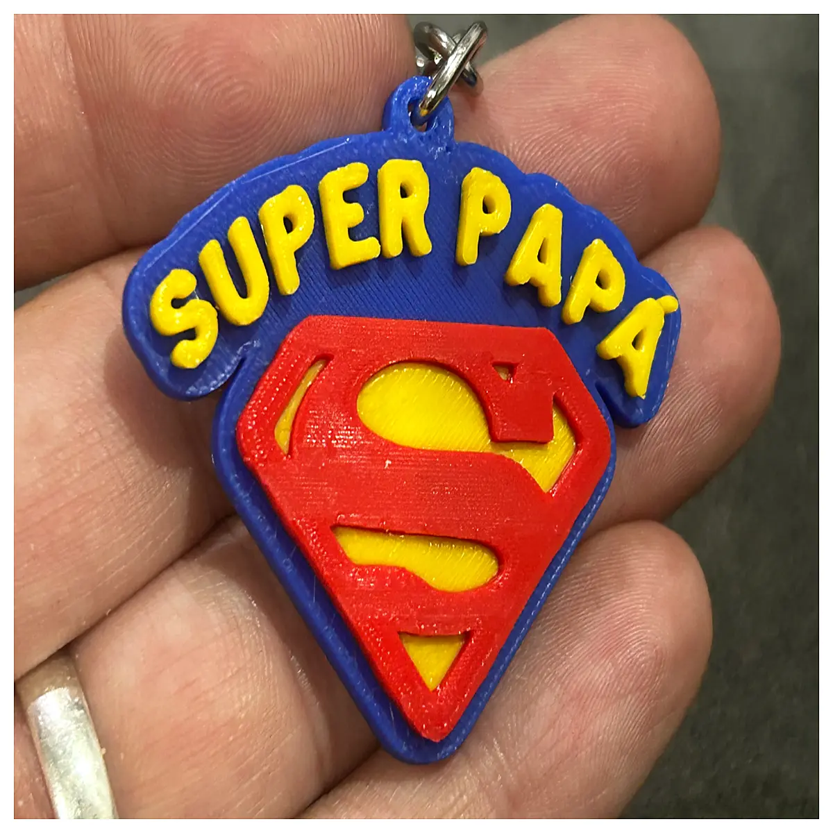 Super Dad Keychain Car Decoration Auto Parts Keyring Toy Accessories Car Goods