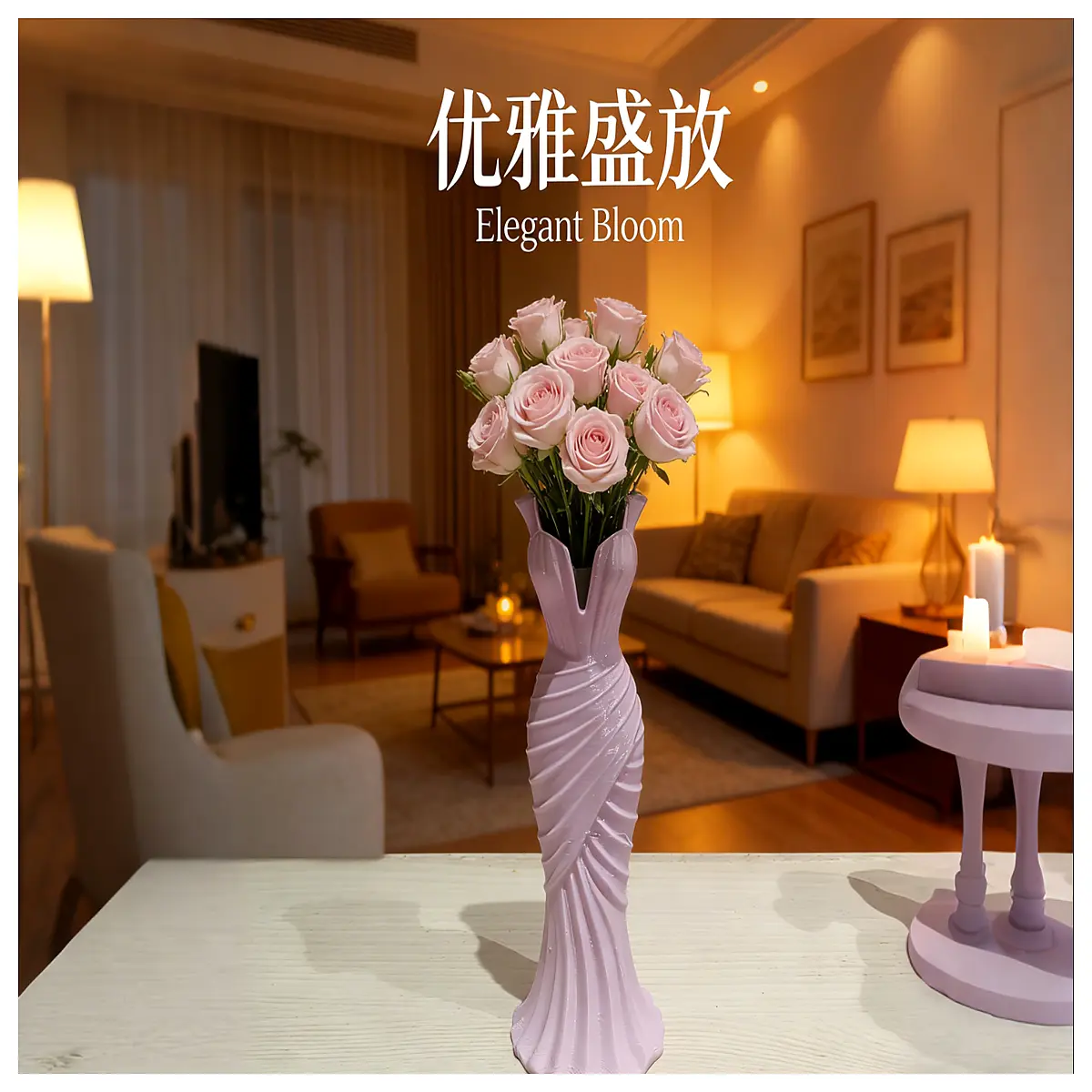 Evening Gown Decorative Vase Elegant Home Decor Party Decoration Ceremony Vase Enhance Taste