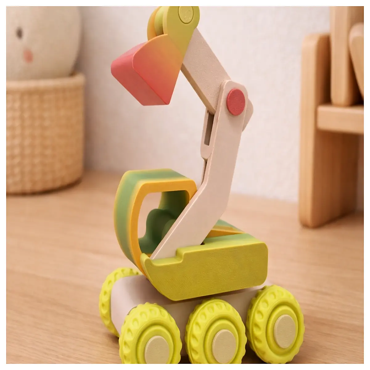 Toy Excavator 3D Print Model Construction Engineering DIY Assembly Toys Easy Print Excavator Parts