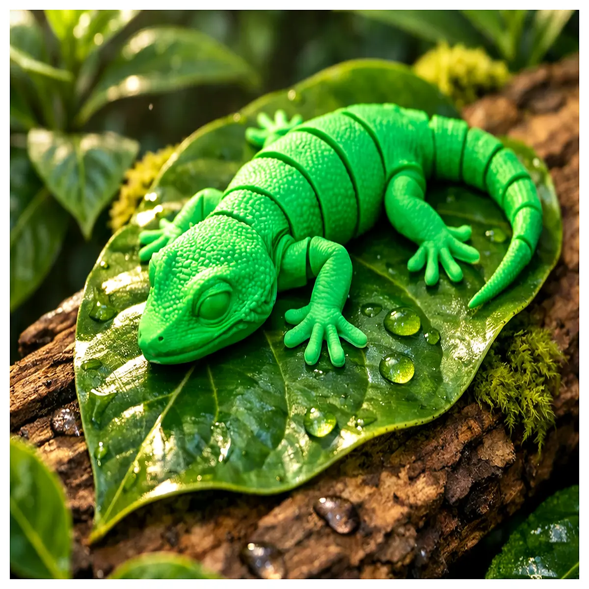 Active Joint Gecko Toy Flexible Desktop Lizard Puzzle Model Educational Toy for Kids Pet Decoration Realistic Simulation