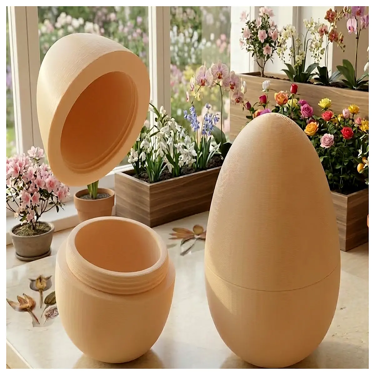 Easter Egg Container Adjustable Egg Box Decoration Holiday Gift Creative Filler for Family Parties