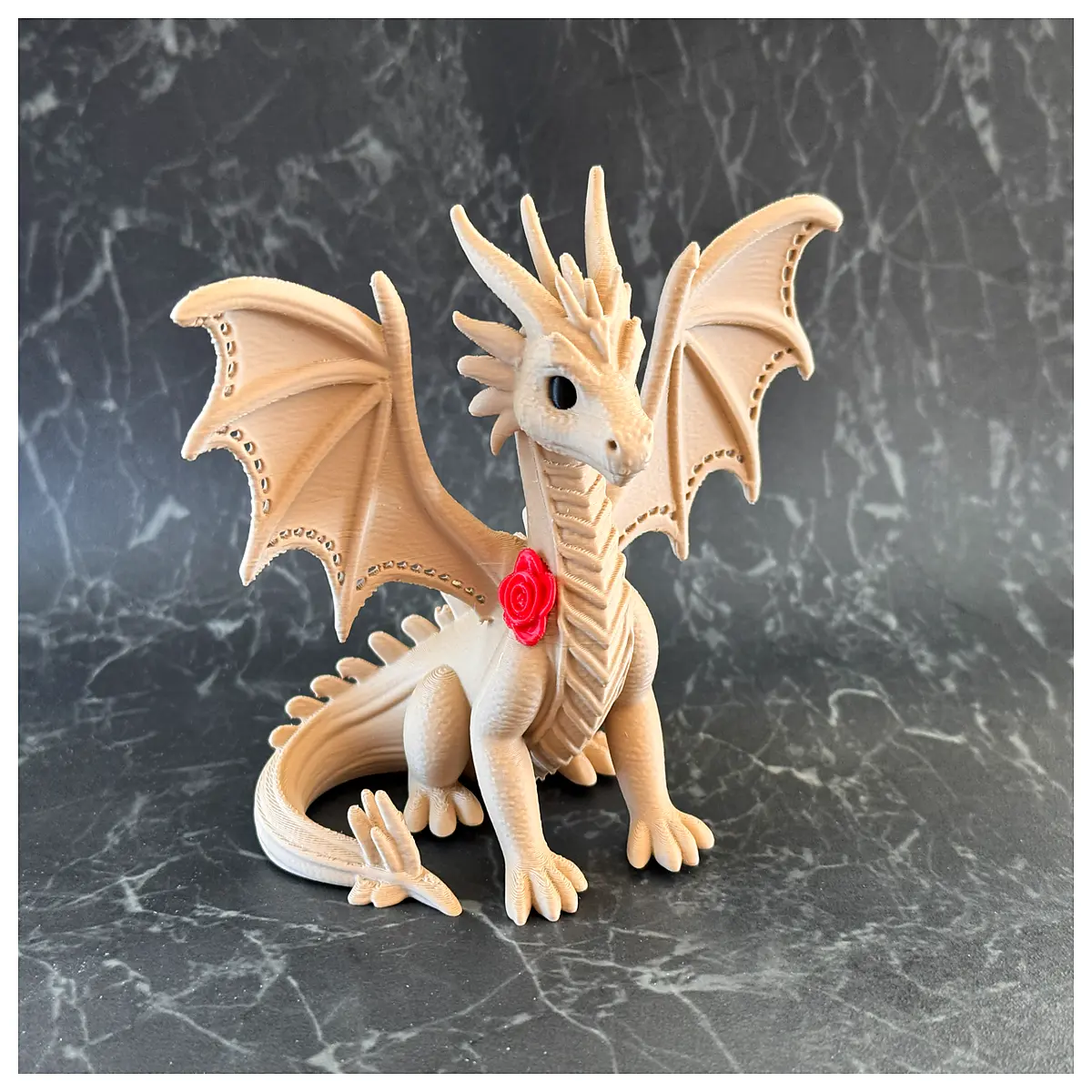 Rose Dragon Toy Realistic Dragon Model Kids Birthday Gift Cute Pet Figure Fantasy Dragon Collectible