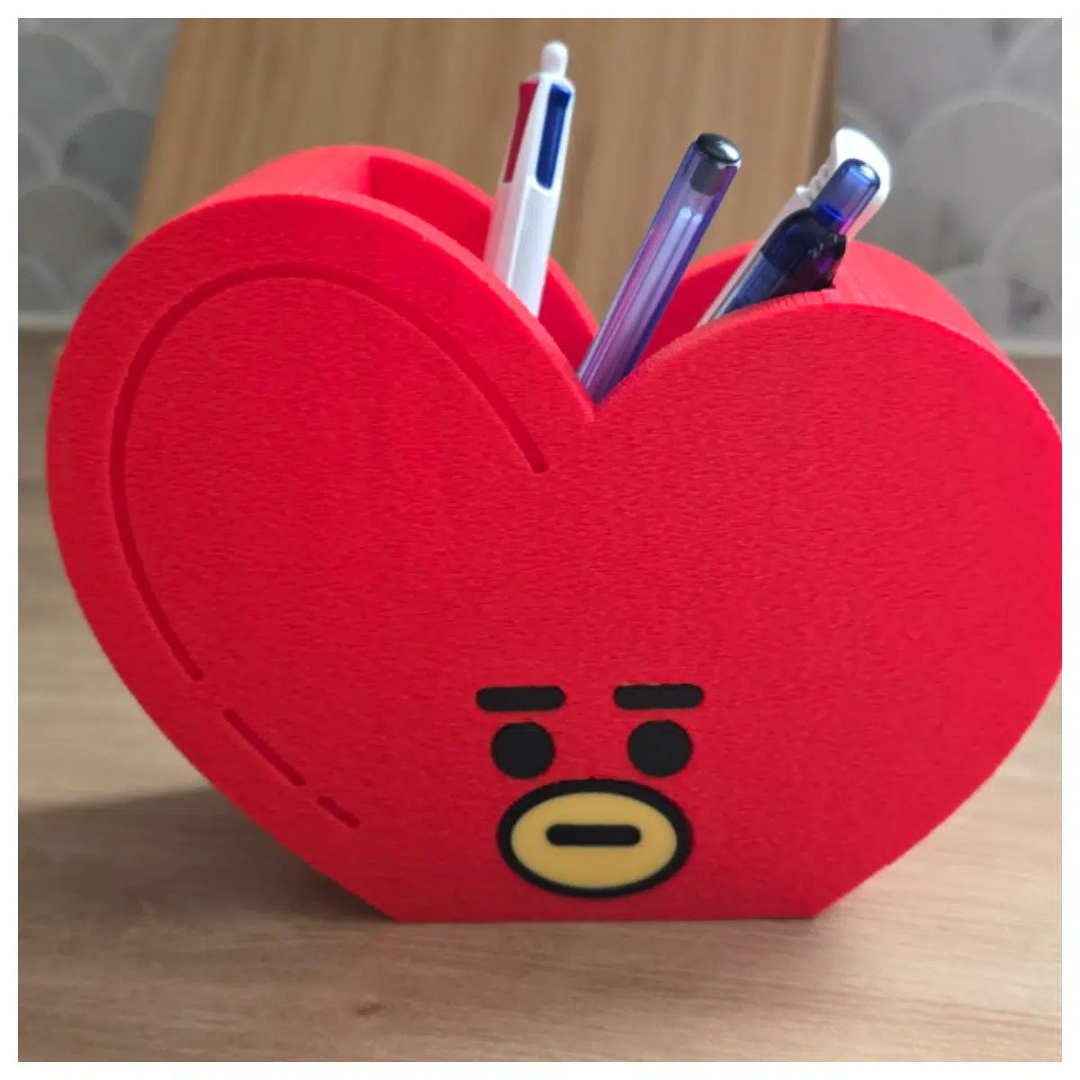 Tata BT21 BTS Pencil Case Student Backpack Organizer Phone Stand Cute Accessory Gift Box Holder