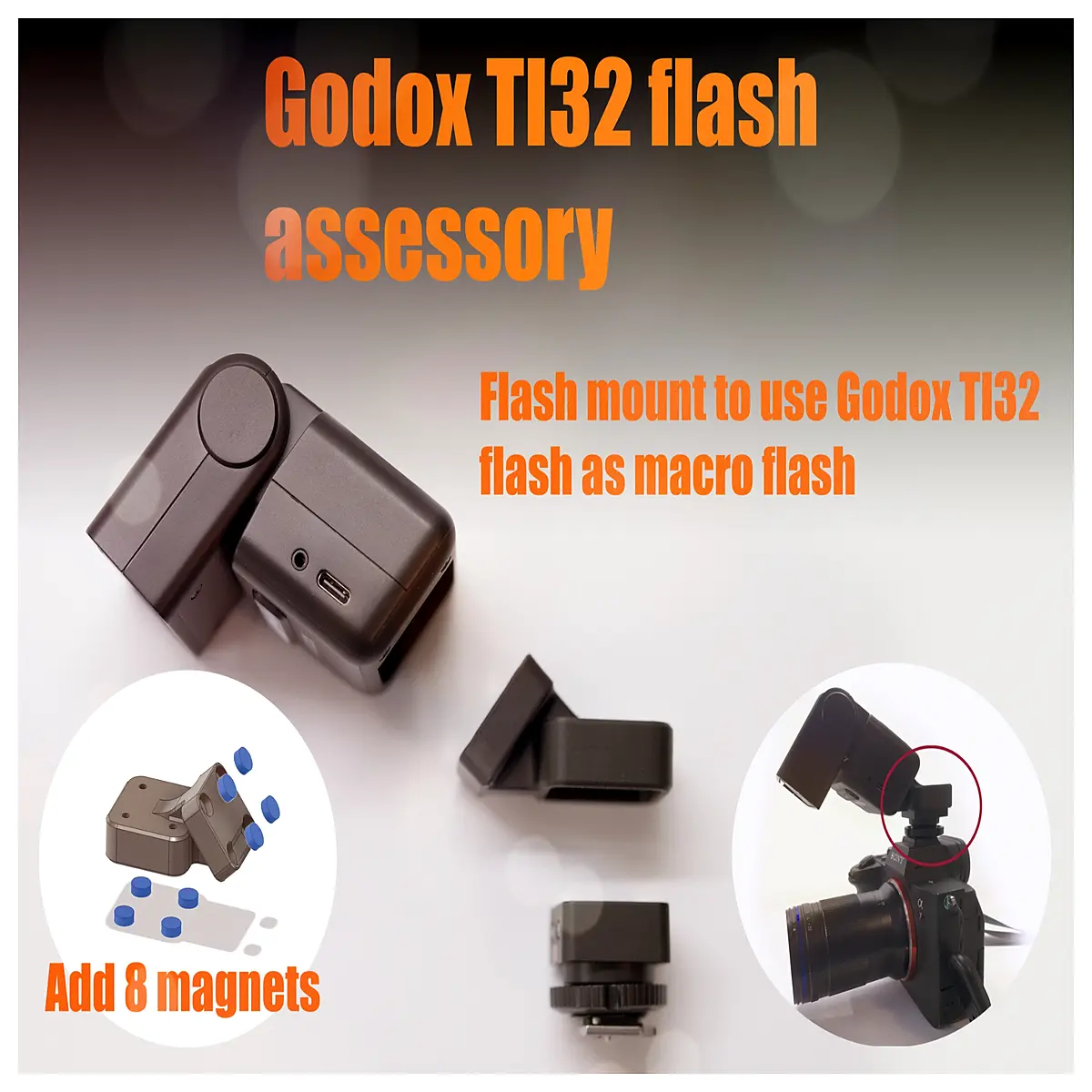 Godox IT32 Flash Stand Photography Support Accessory Flash Holder TTL Compatible Photography Support Parts