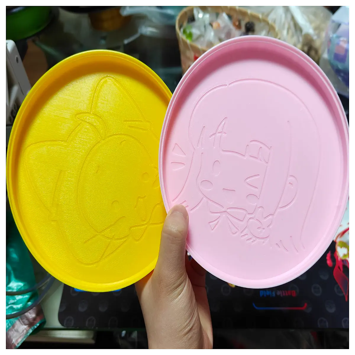 Warm x Big Cat Round Nesting Storage Bins Stackable Organizer Kitchen Desk Storage Containers Storage Solutions